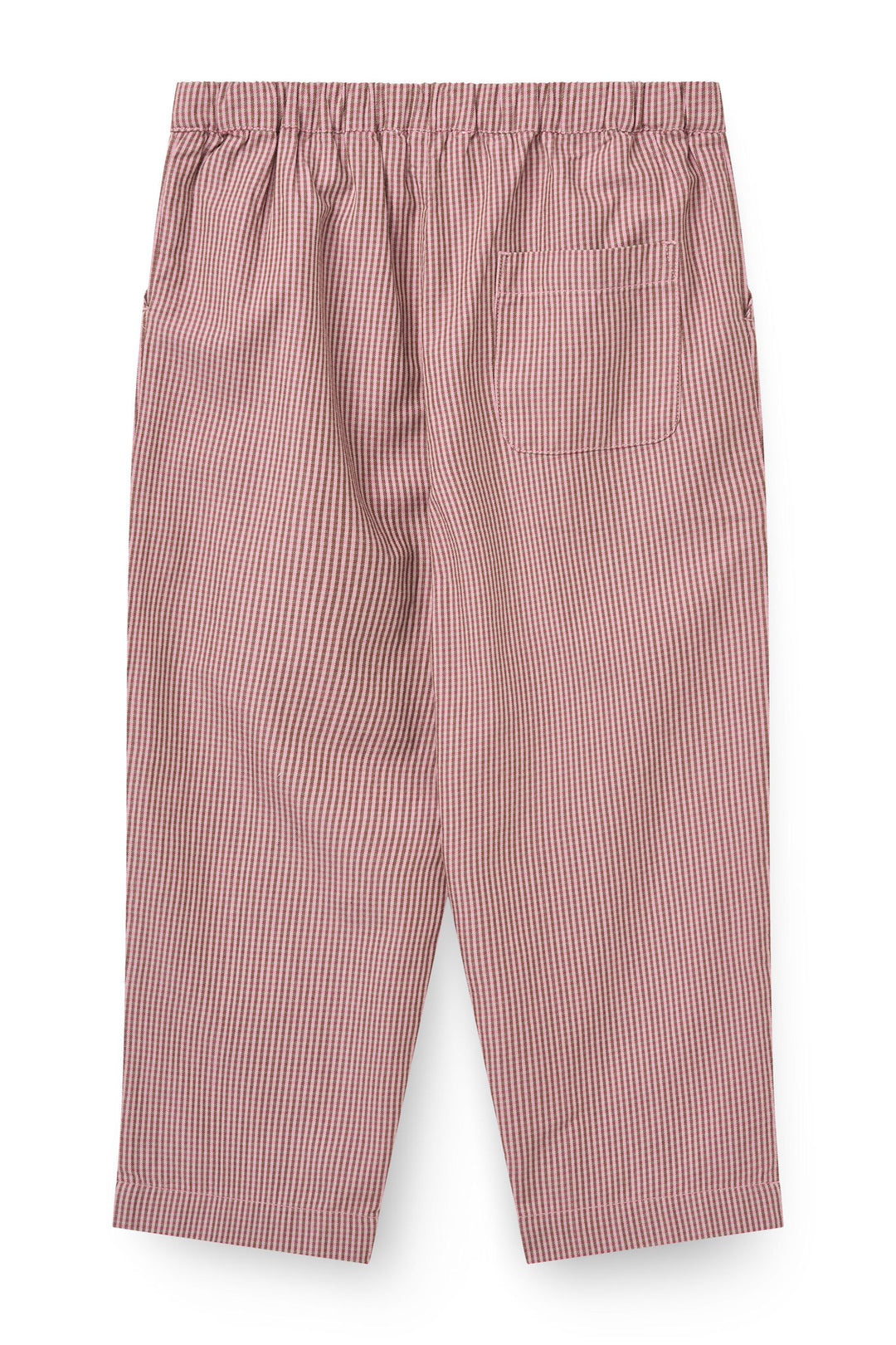 Checkered Pants w. Side Pockets - Winter Rose Check Comb.
