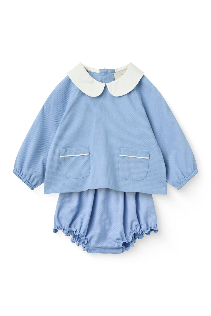 Baby Set - Blouse & Bloomers - Endless Blue