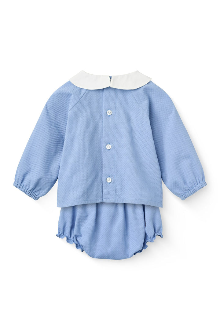 Baby Set - Blouse & Bloomers - Endless Blue