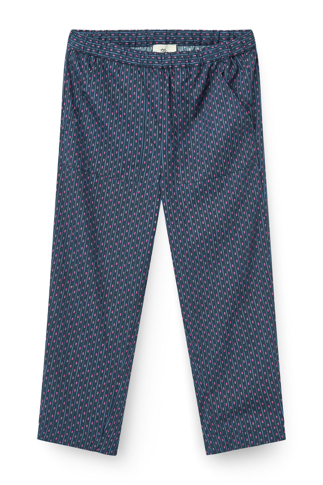 Printed Navy Flower Pants - Navy Flower Aop