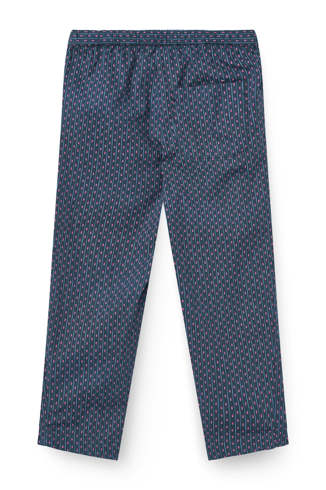Printed Navy Flower Pants - Navy Flower Aop