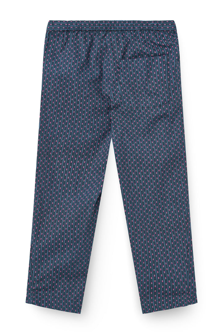 Printed Navy Flower Pants - Navy Flower Aop