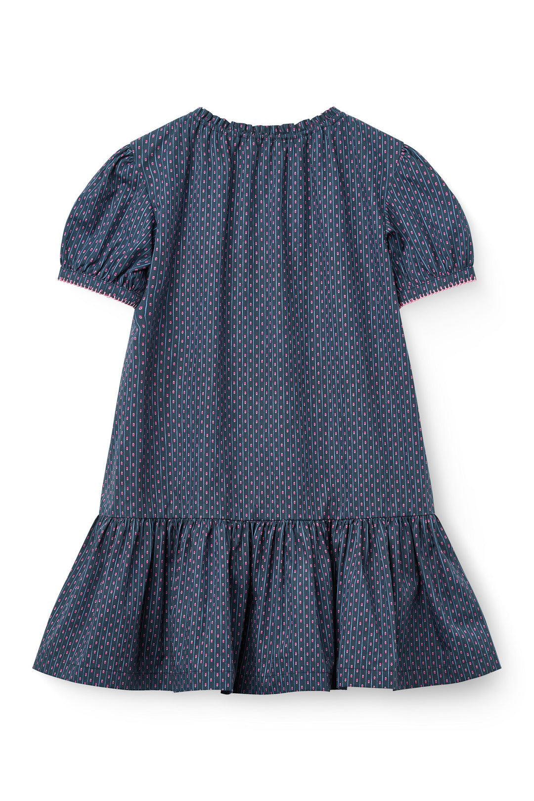 Printed Dress w. Pocket - Navy Flower Aop