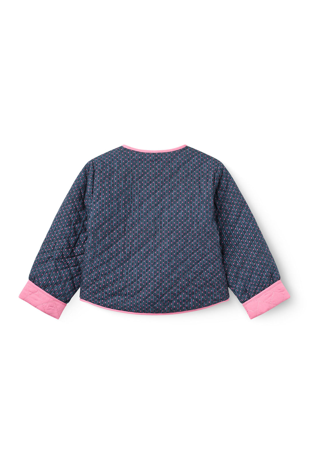 Printed Quilted Jacket - Navy Flower Aop