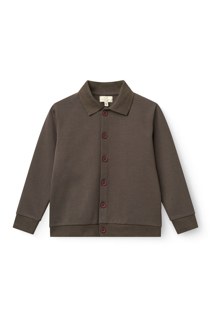 360* Super Stretchy High School Cardigan - Dk. Brown