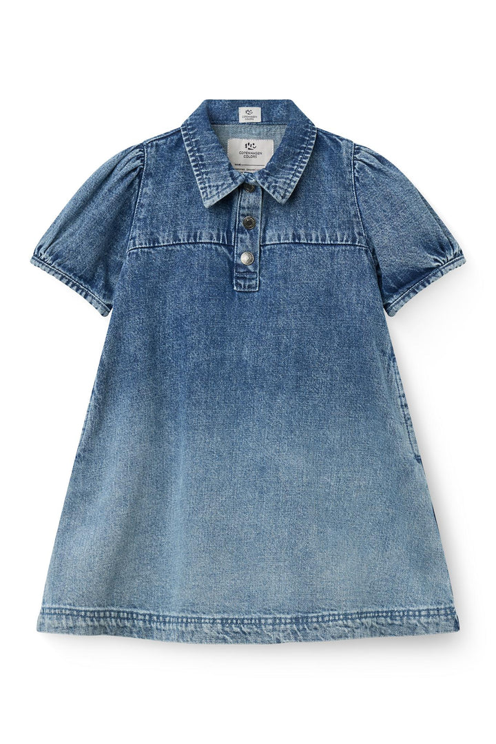 Denim Dress w. Block Spray - Block Spray