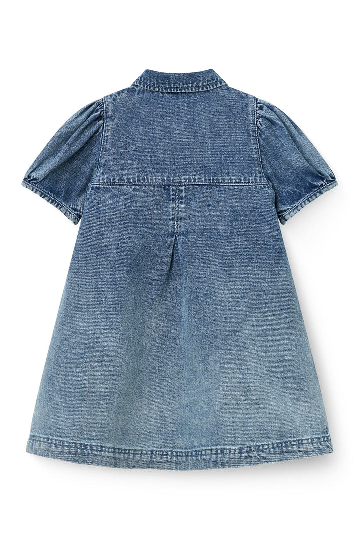 Denim Dress w. Block Spray - Block Spray