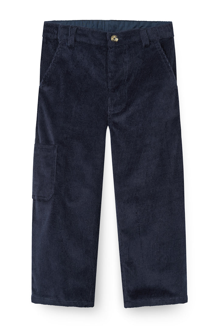 Corduroy Cargo Pants - Navy