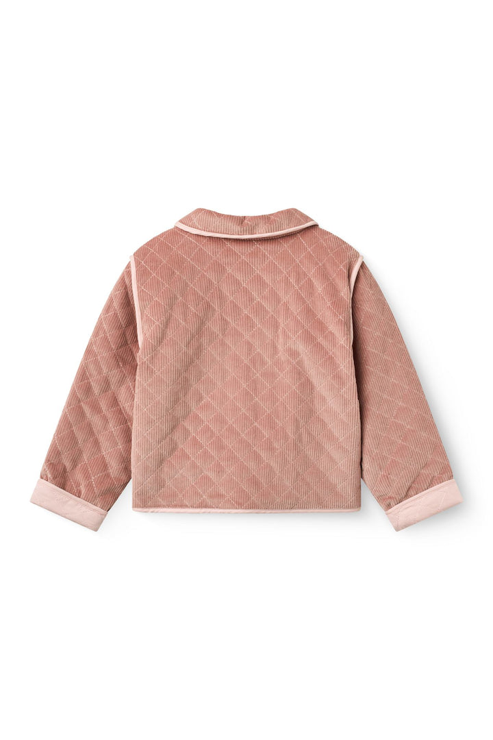 Quilted Corduroy Jacket w. Embroidery - Winter Rose
