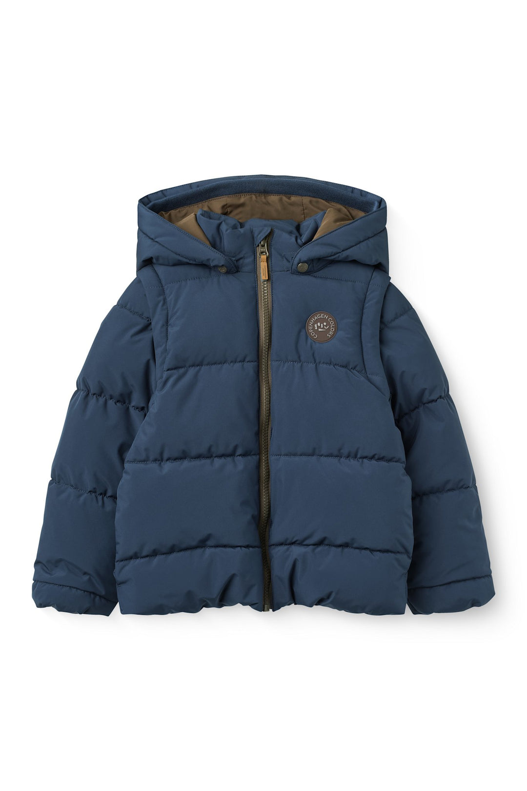 2 in 1 Puffer Jacket w. Removable Sleeves - Navy
