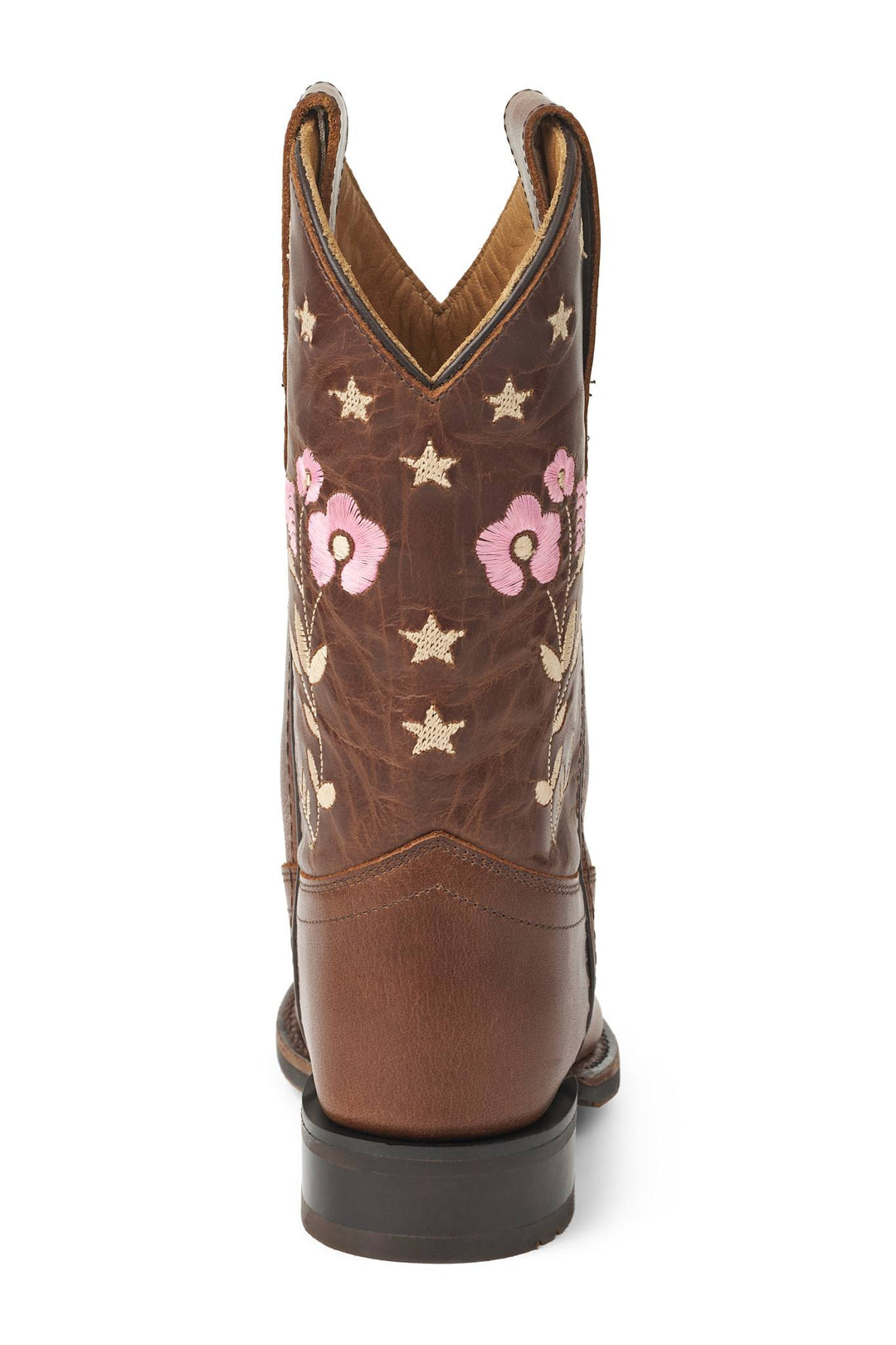 Flower Cowboy Boot - Dk. Brown