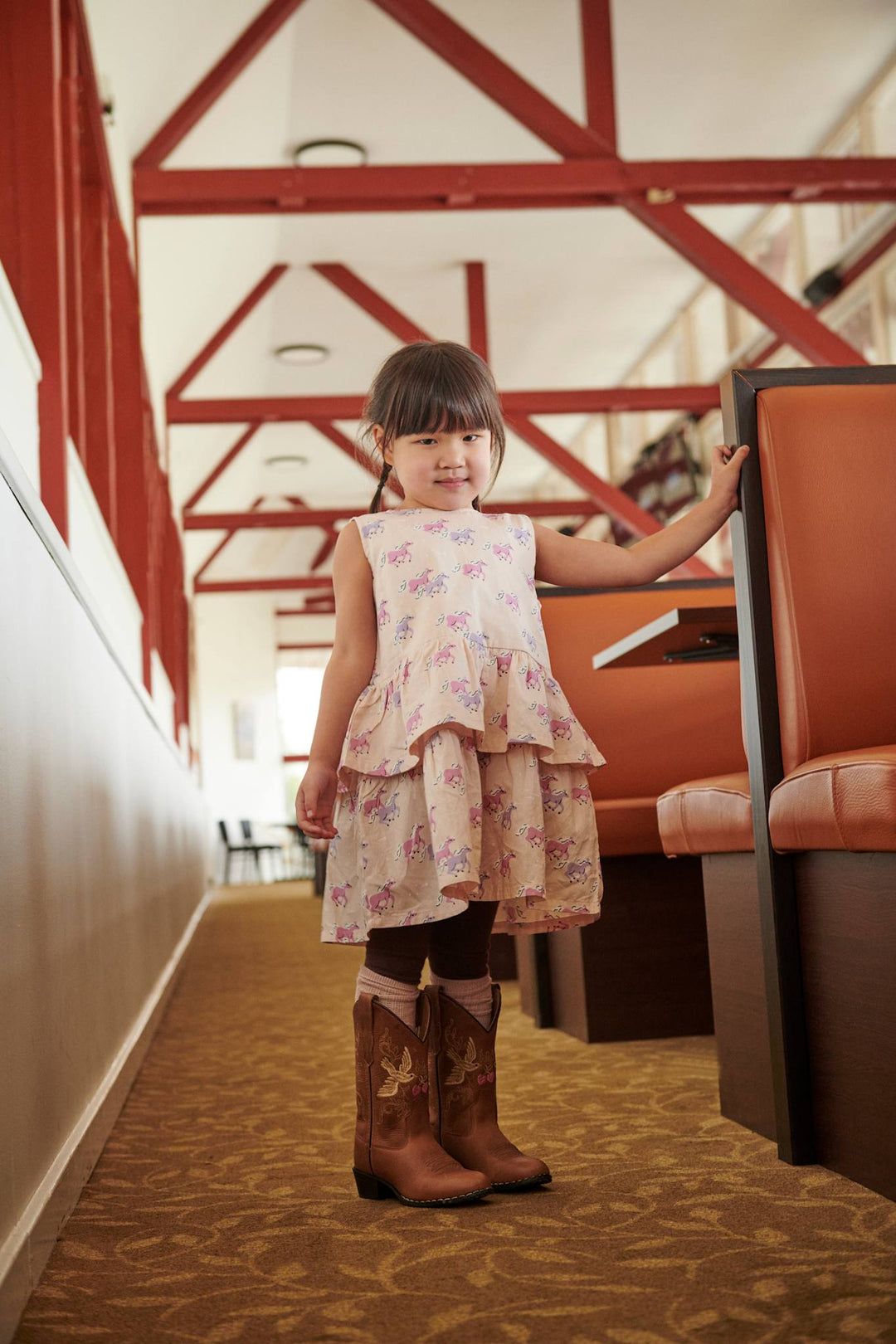 UNICORN DRESS W. RUFFLE & BOW - UNICORN COMB
