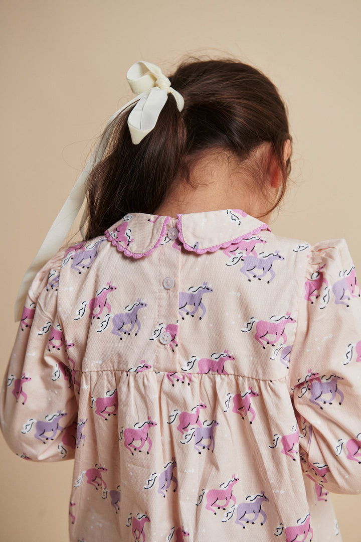 UNICORN BLOUSE W. COLLAR - UNICORN COMB