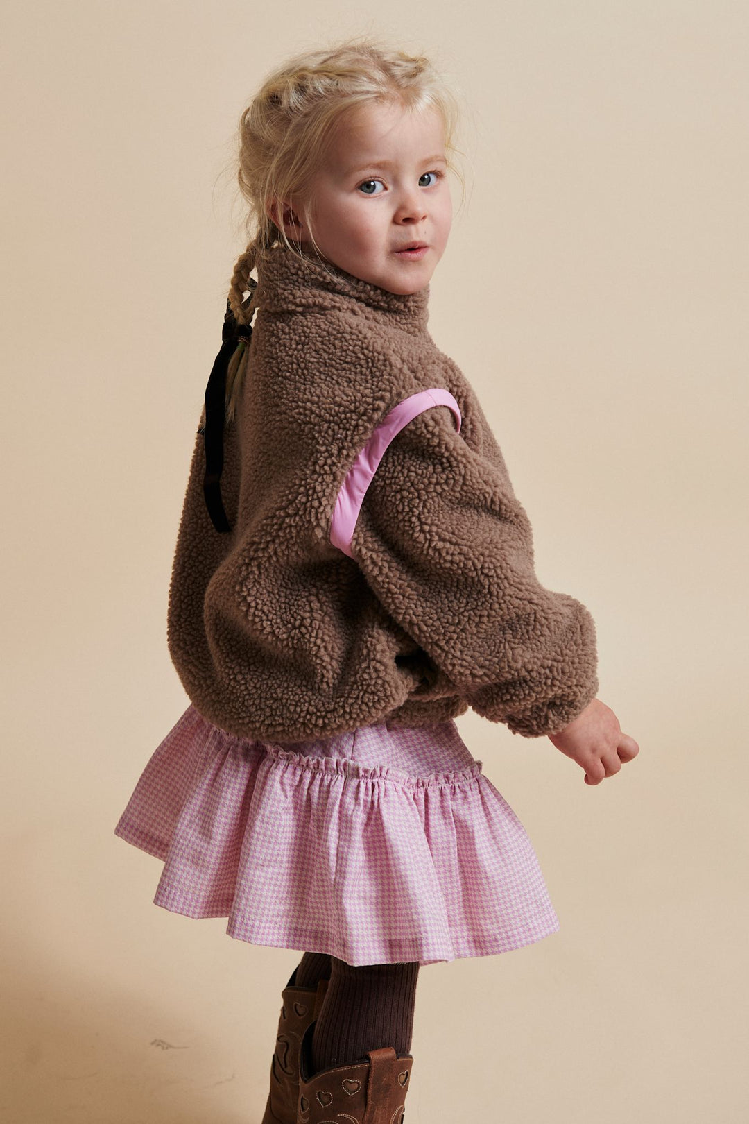 HOUNDSTOOTH SKIRT W. TULLE - SYRINGA COMB