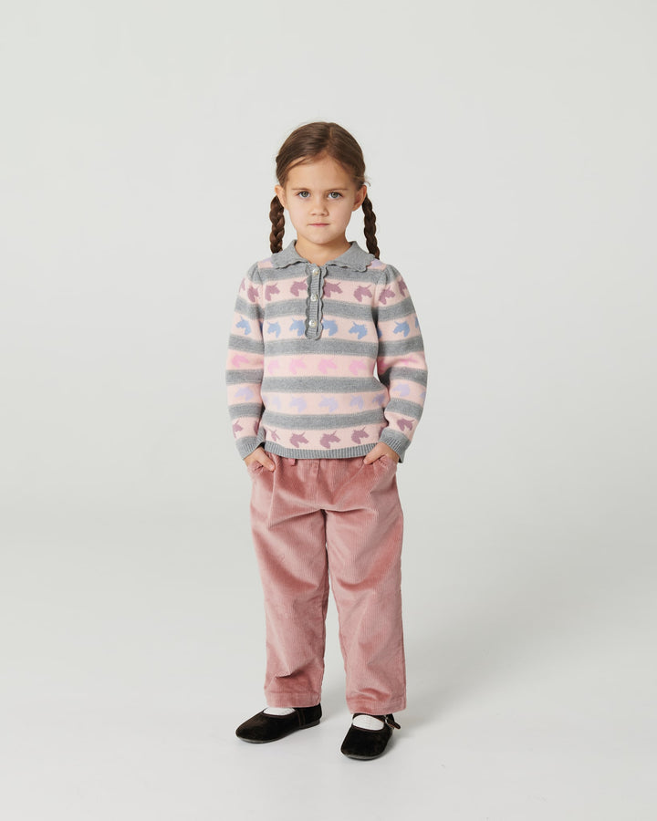 Corduroy Pant W. Adj. Waist - WINTER ROSE