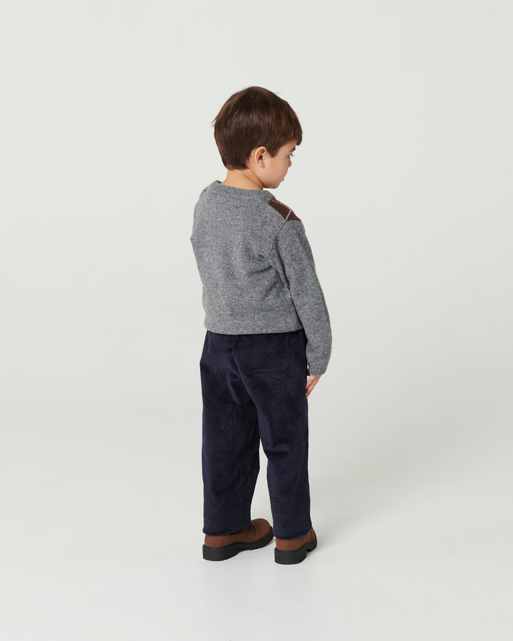 Corduroy Pant W. Adj. Waist - NAVY