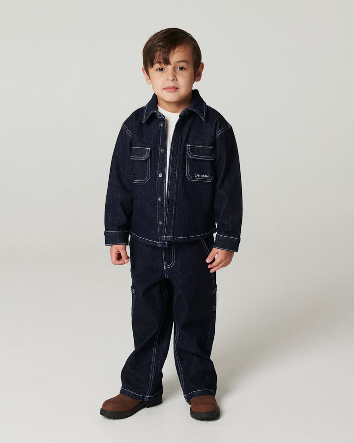 Denim Cargo Pants - Raw Denim