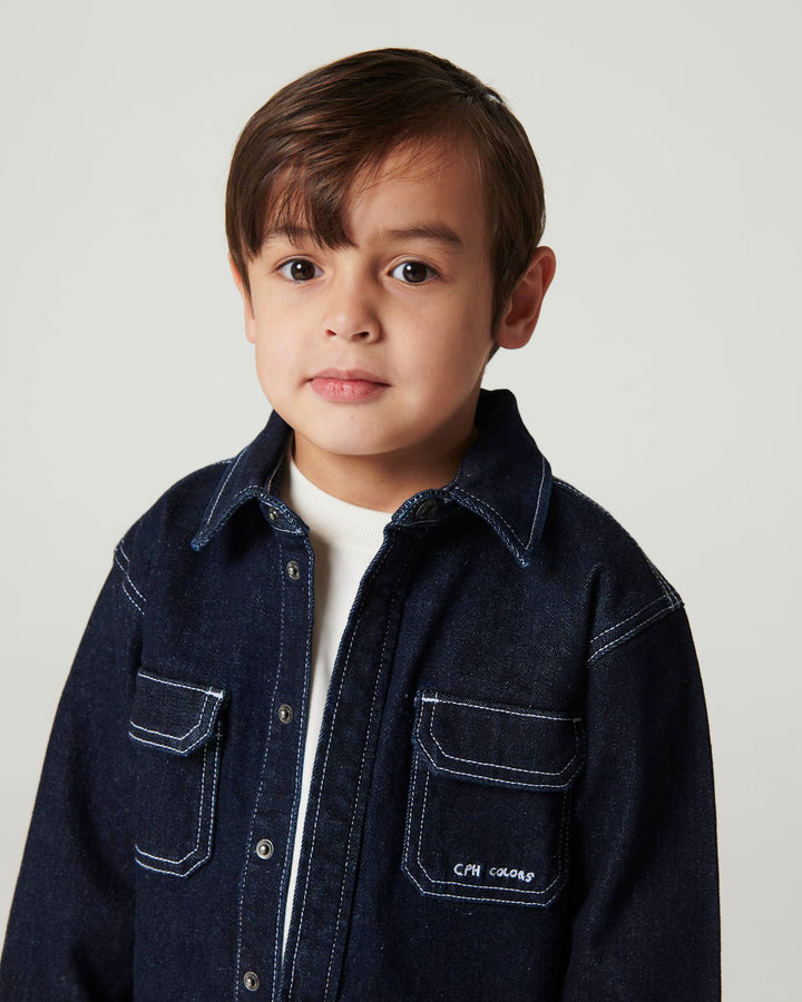 Organic Regular Denim Shirt - Raw Denim