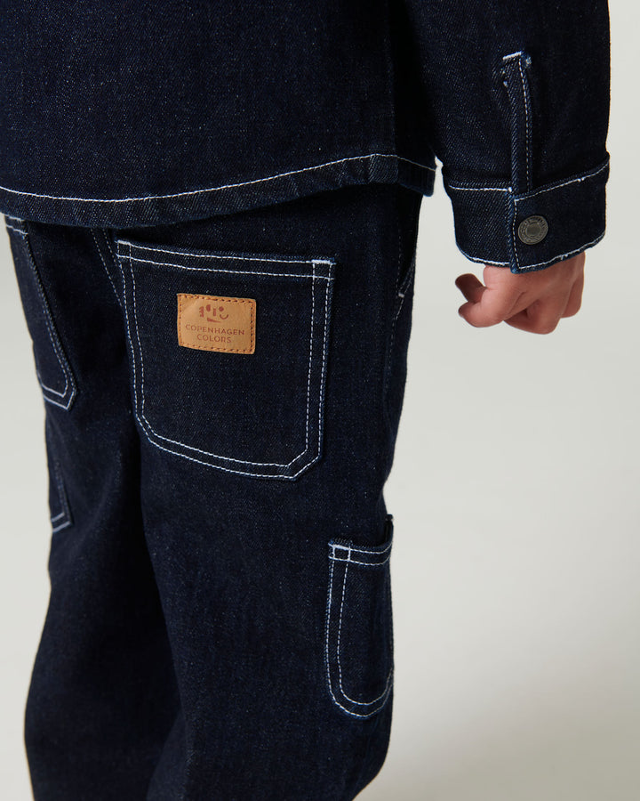 Denim Cargo Pants - Raw Denim