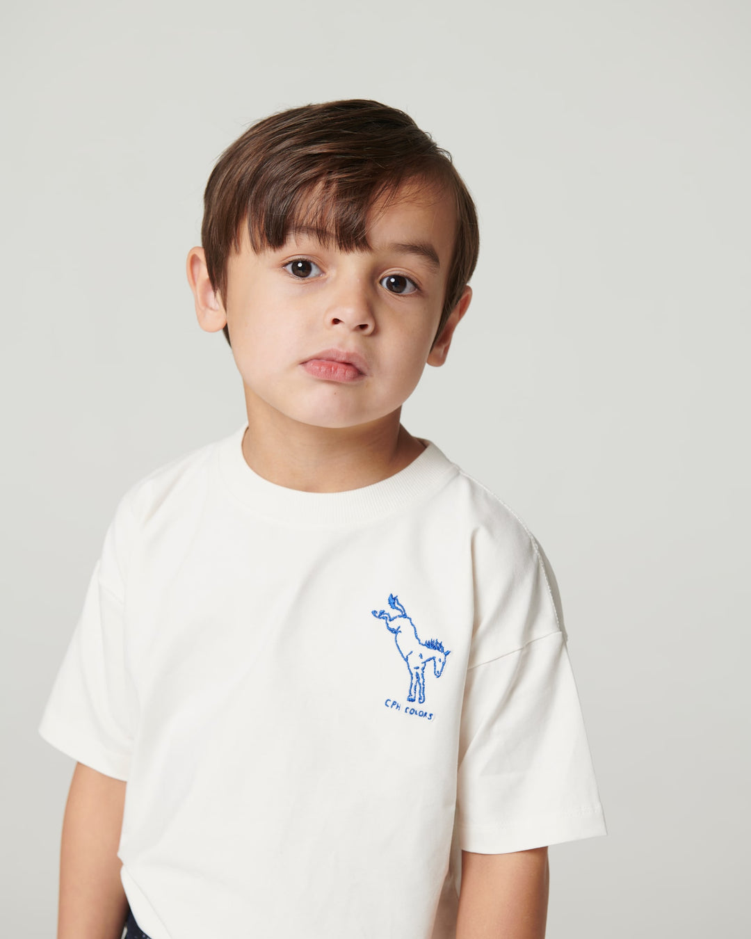 T-Shirt w. Print - WHITE