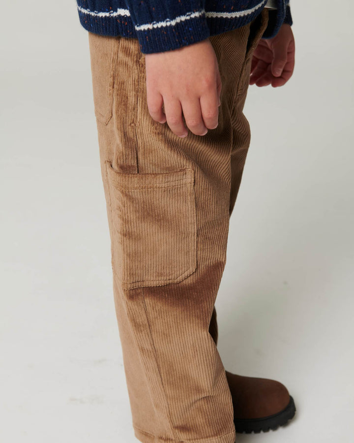 Corduroy Cargo Pants - Brown