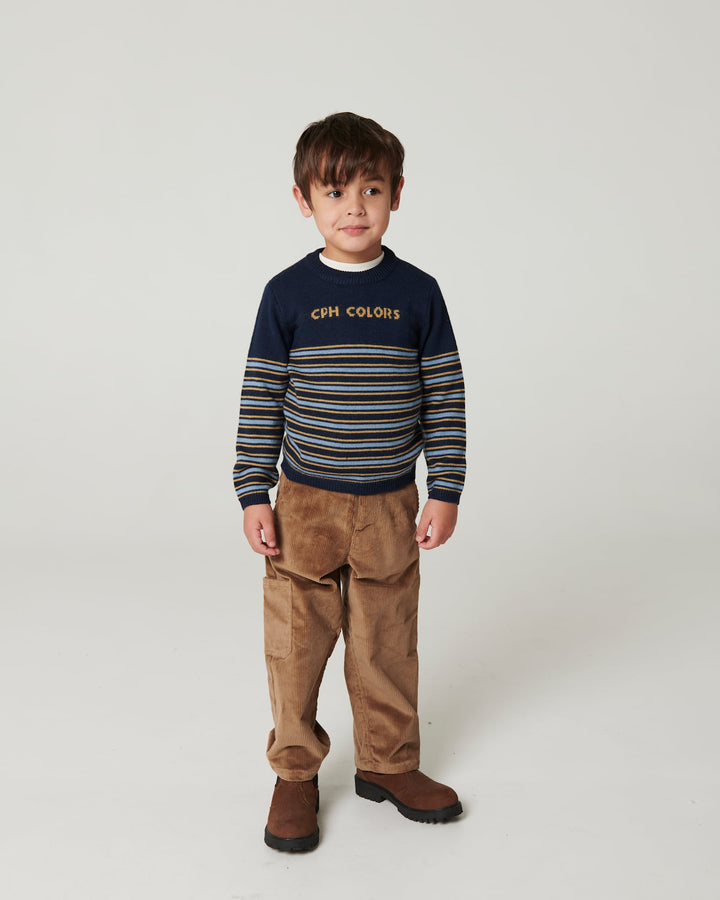 Striped Merino Sweater - Navy Comb.