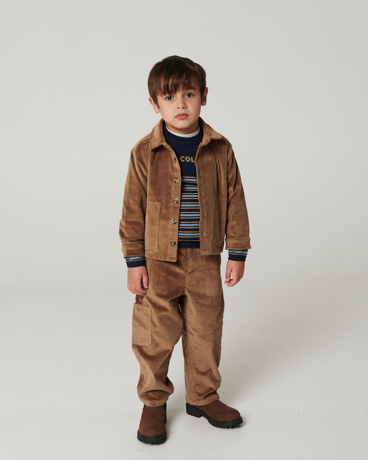 Corduroy Cargo Pants - Brown