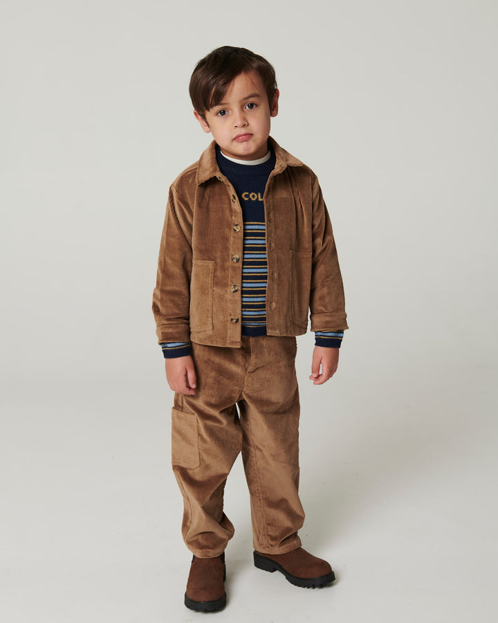 Corduroy Cargo Pants - Brown