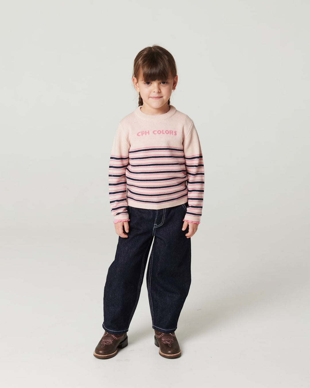 Striped Merino Sweater - Soft Pink Comb.