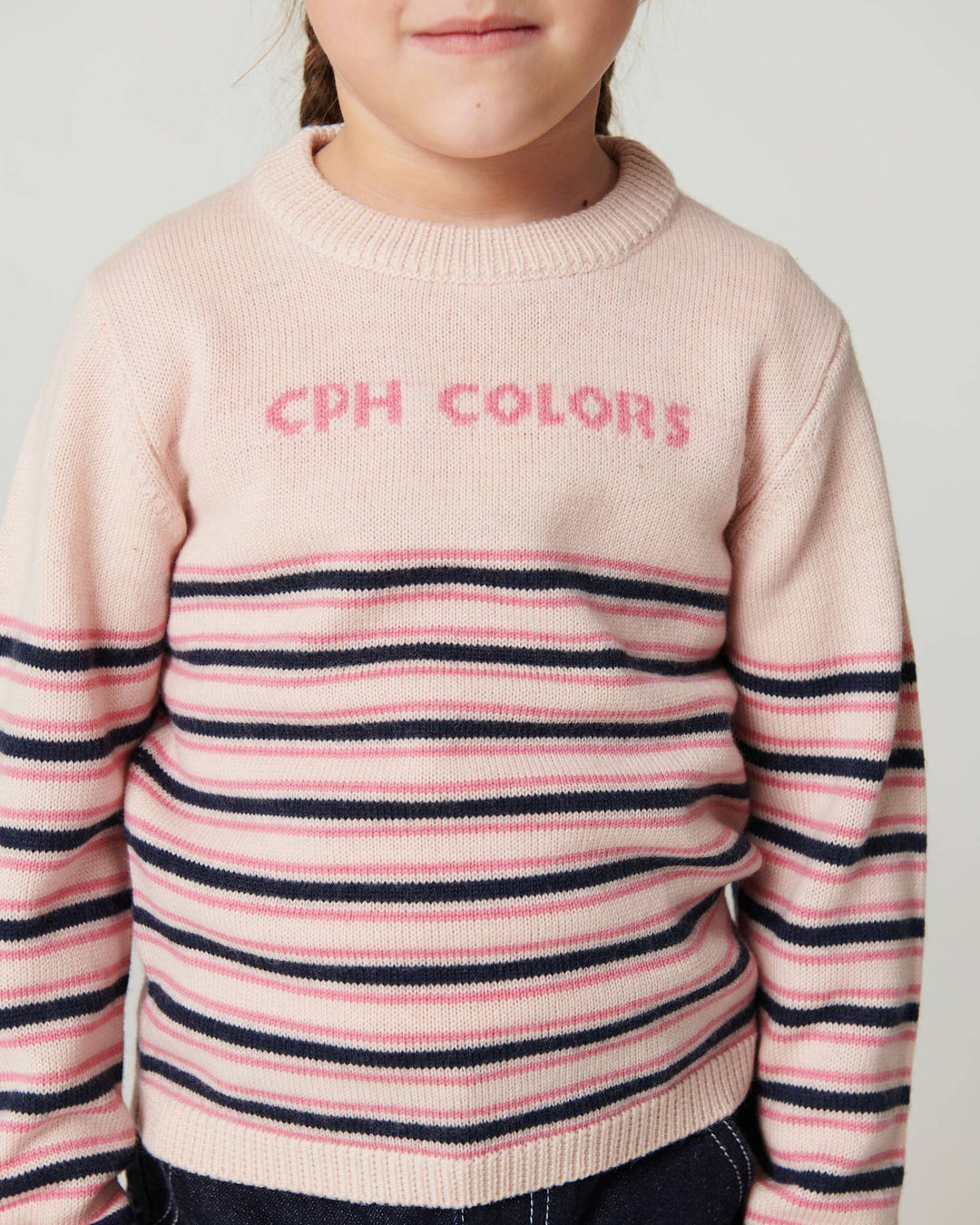 Striped Merino Sweater - Soft Pink Comb.