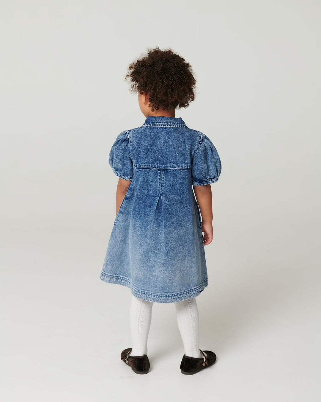 Denim Dress w. Block Spray - Block Spray