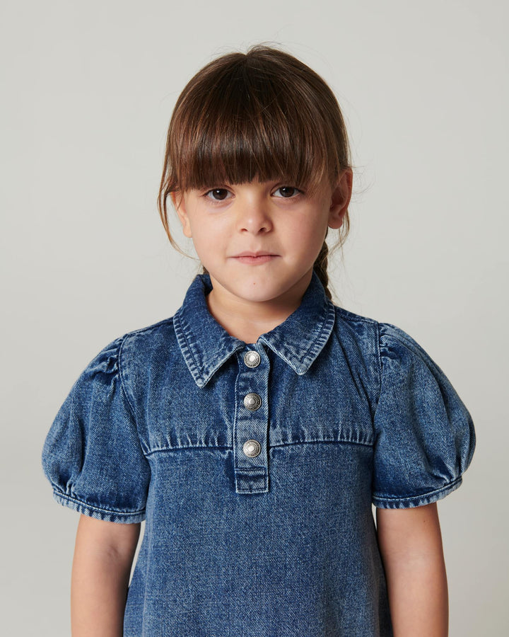 Denim Dress w. Block Spray - Block Spray