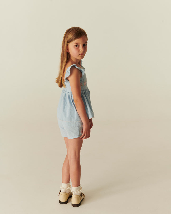 SUMMER SET W. EMB. - LT. BLUE COMB.