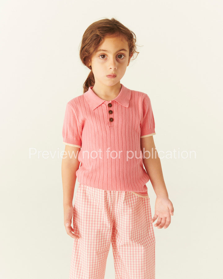 Houndstooth Pants - Pink Houndstooth Mini
