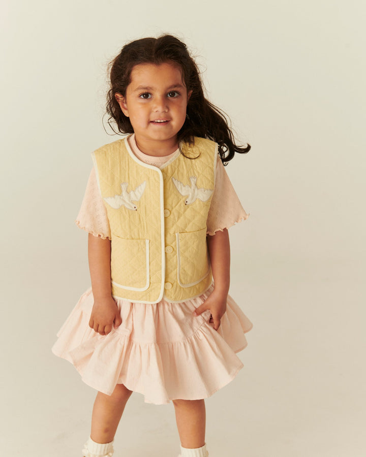 SKIRT W. TULLE LINING - DUSTY ROSE