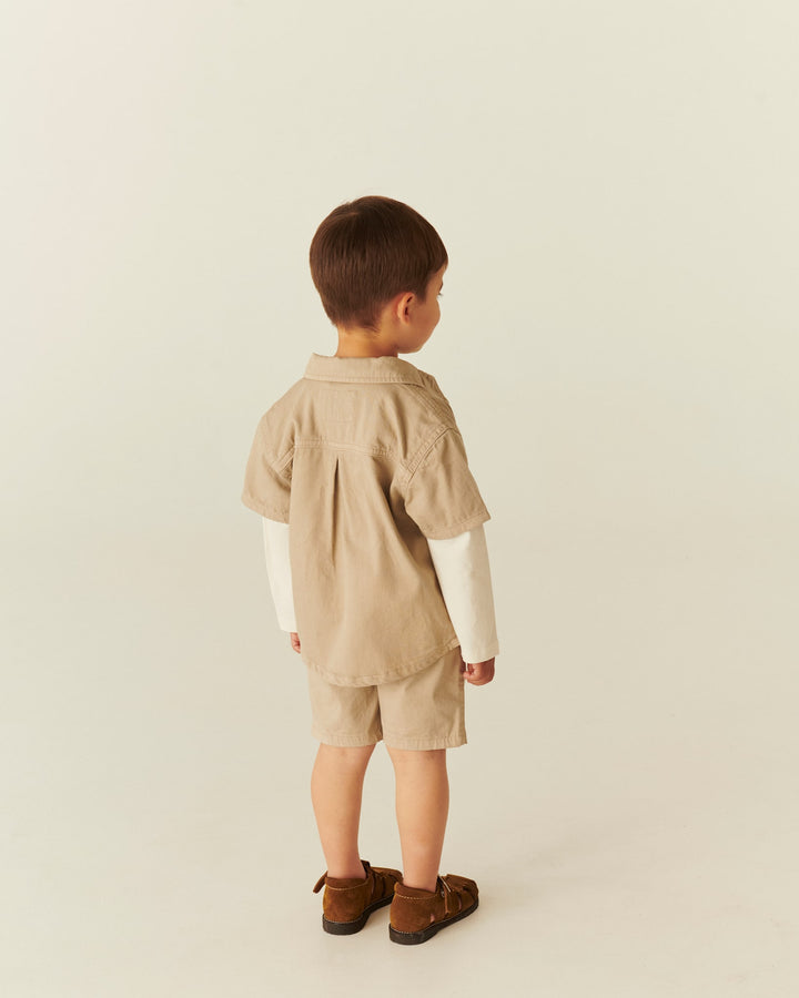 Twill Safari Shirt SS - Beige
