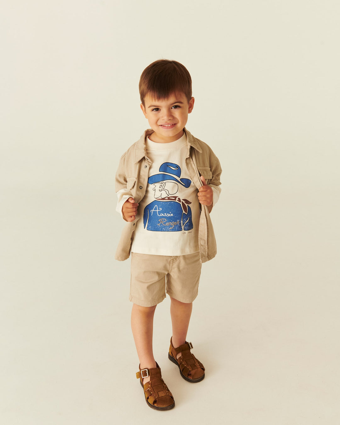 TWILL SHORTS W. CUFF - BEIGE