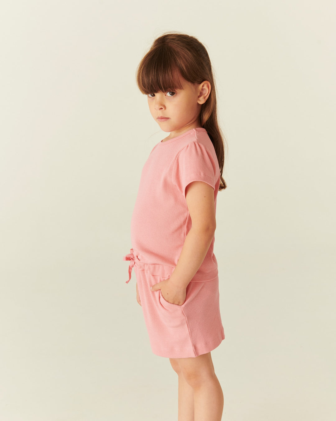Modal Rib Shorts - Pink