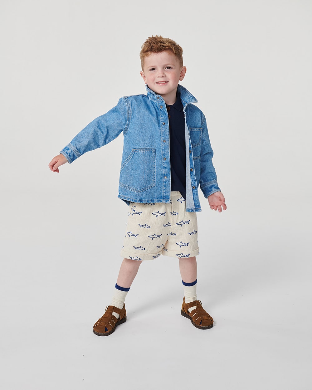 Organic denim Jacket - Lt. Blue Indigo Washed