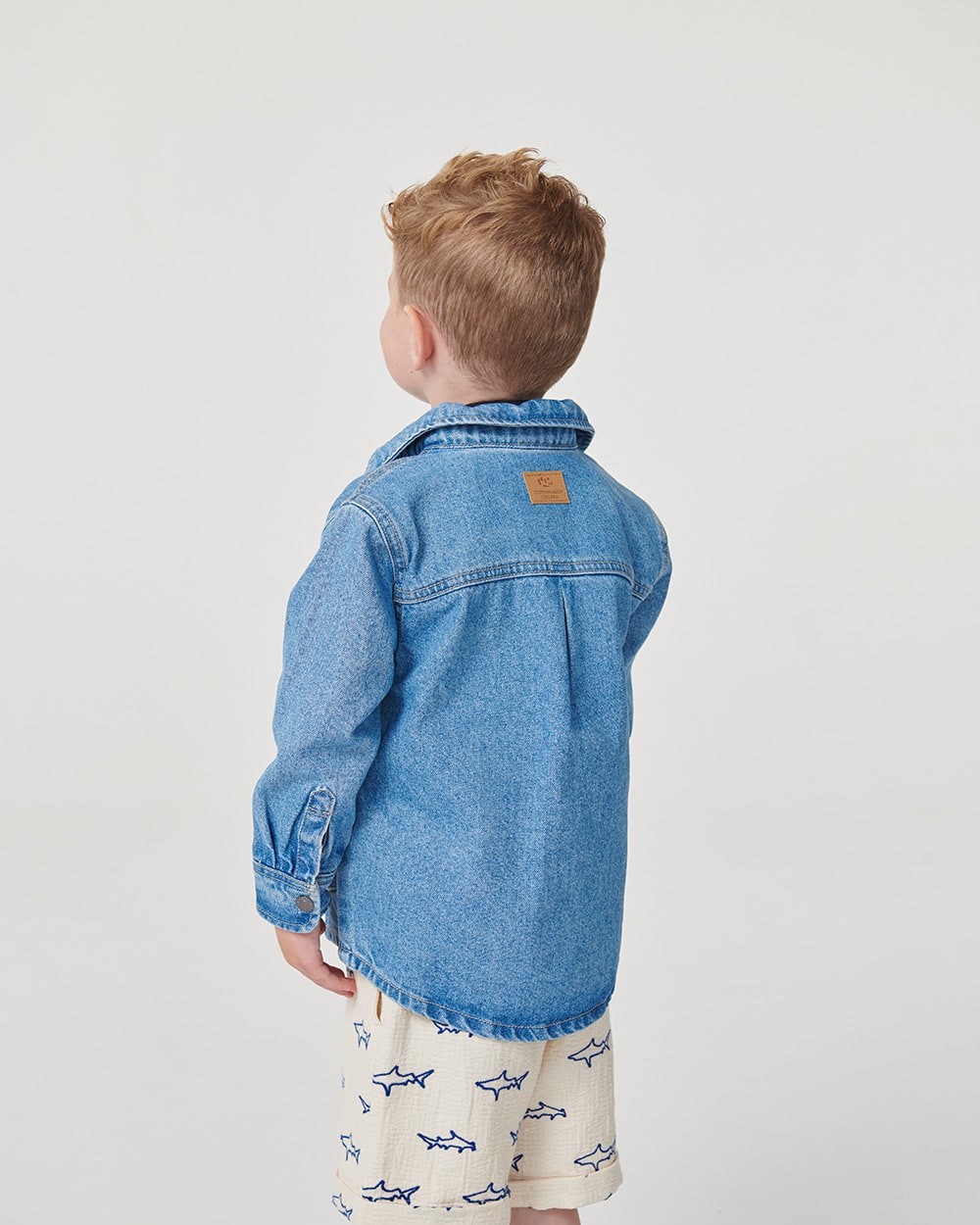 Organic denim Jacket - Lt. Blue Indigo Washed
