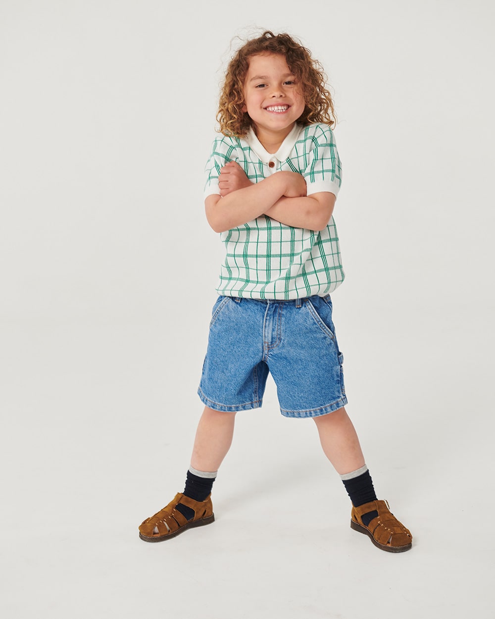 Denim Cargo Shorts - Indigo Blue Washed