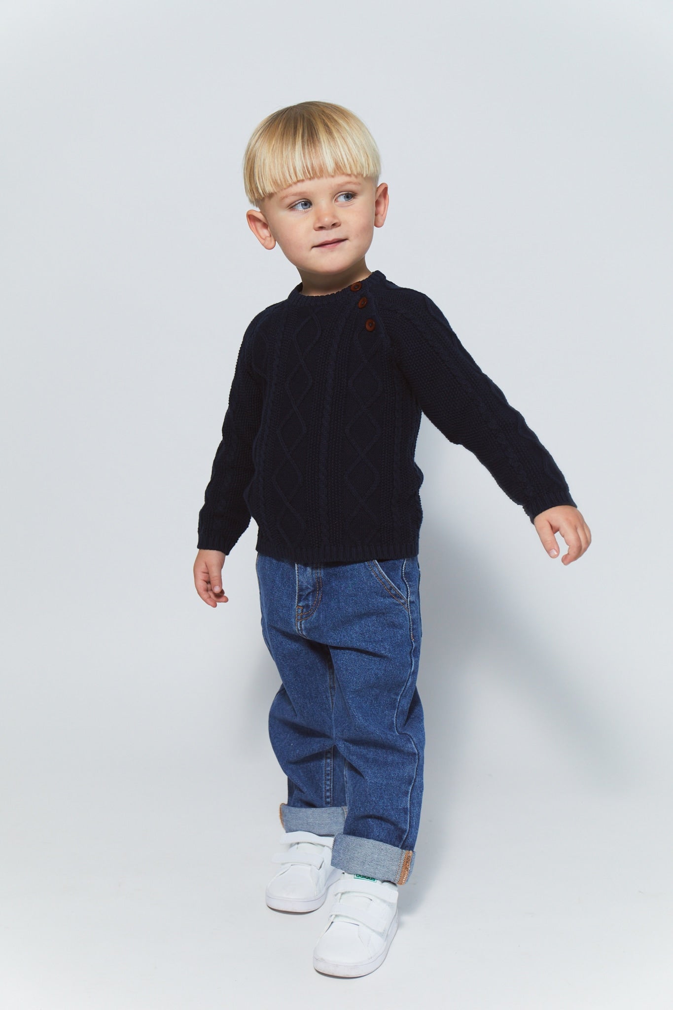 ORGANIC JUNIOR JEANS, REGULAR FIT - INDIGO BLUE WASHED