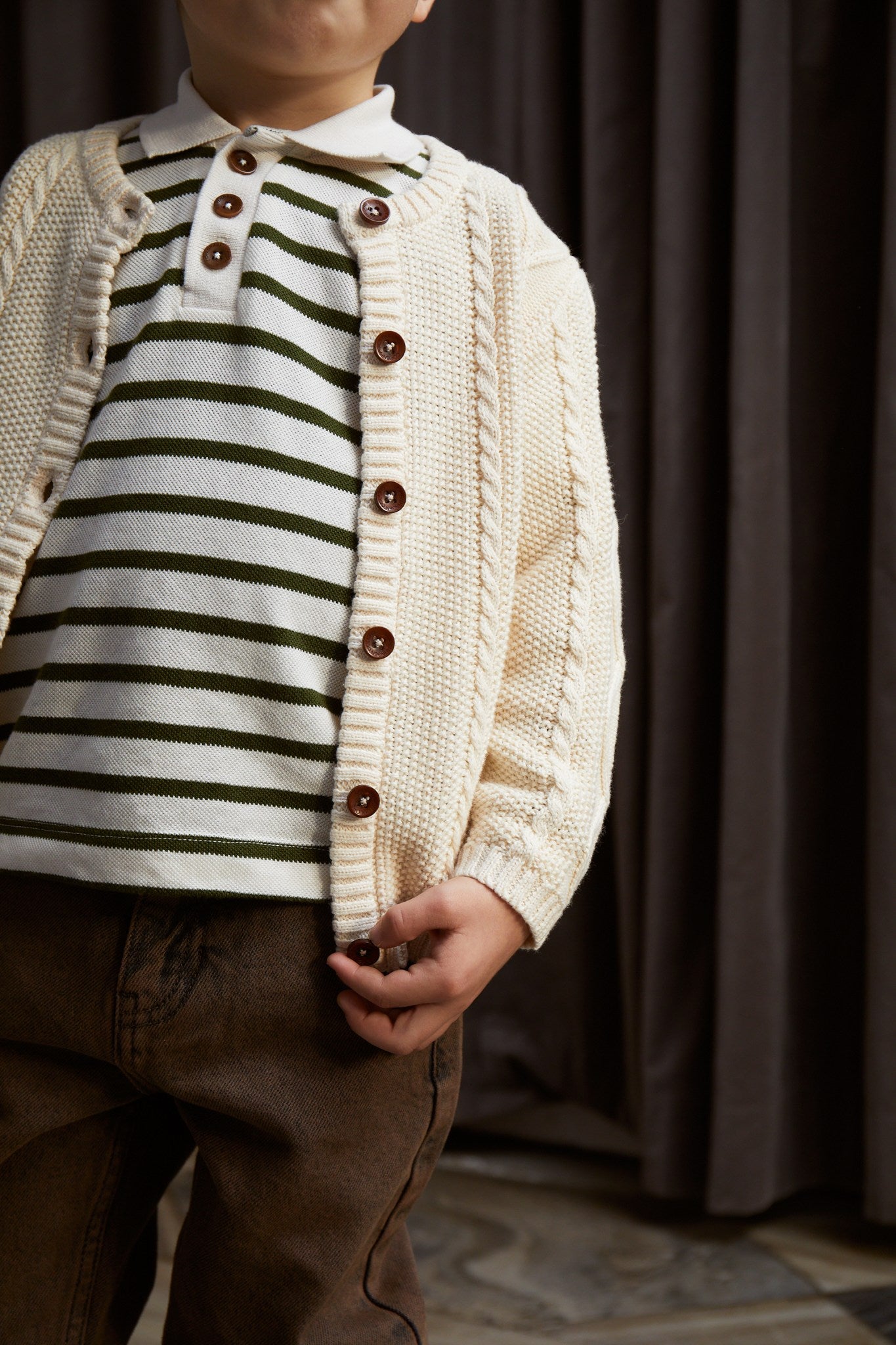 KNITTED CARDIGAN - CREAM