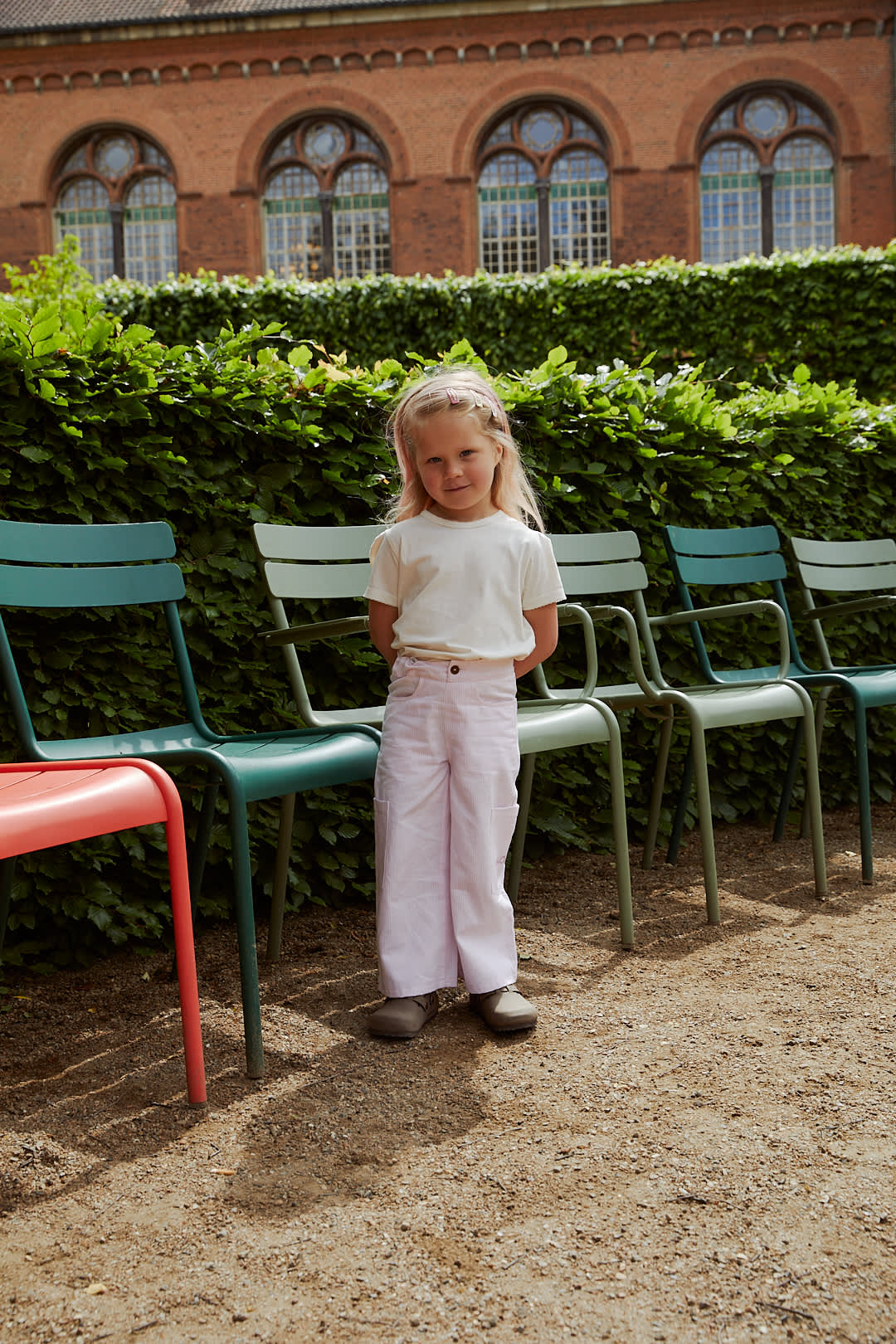 STRIPED WIDE PANTS W POCKETS - BALLERINA STRIPE