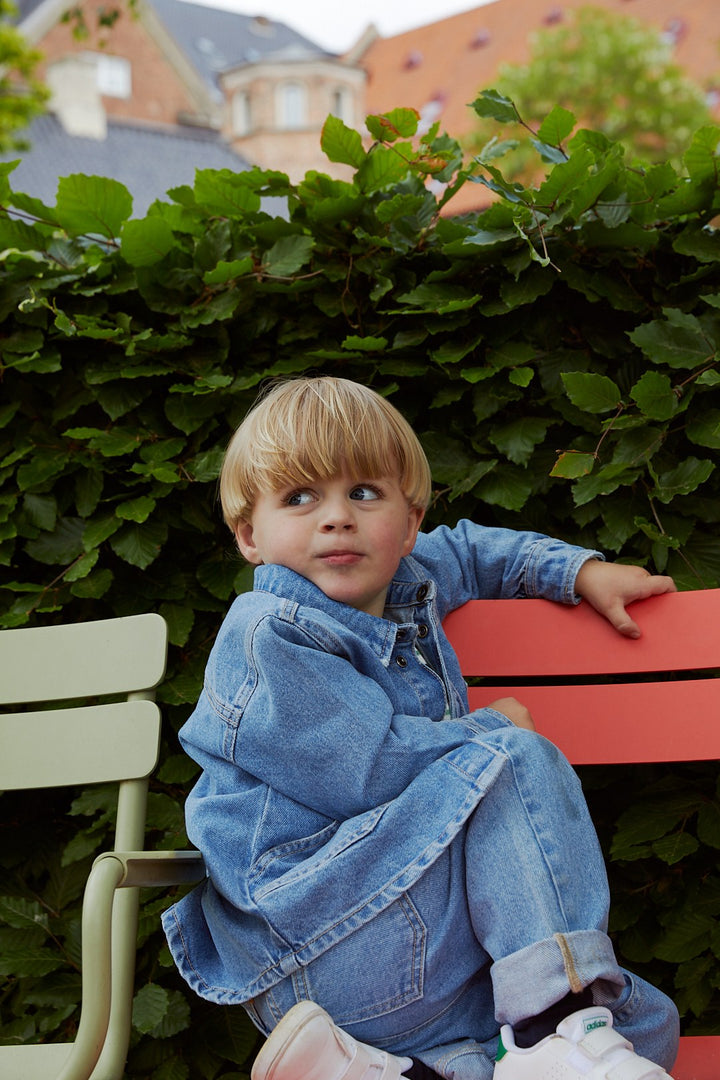 ORGANIC JUNIOR JEANS - REGULAR FIT - LT BLUE INDIGO WASHED