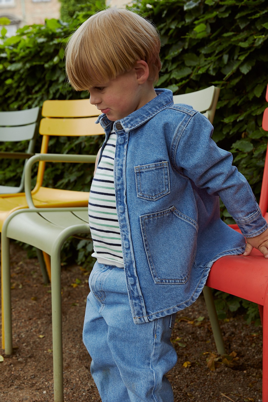 ORGANIC JUNIOR JEANS - REGULAR FIT - LT BLUE INDIGO WASHED