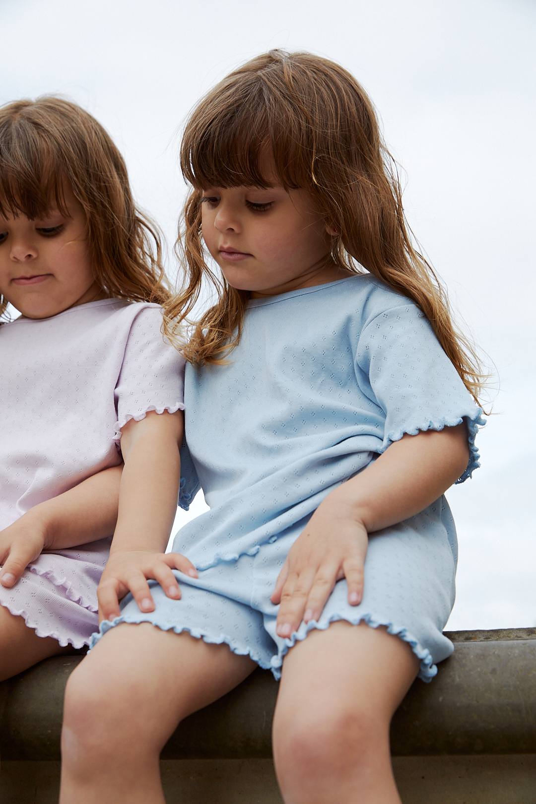 SUMMER POINTELLE SHORTS - DUSTY BLUE