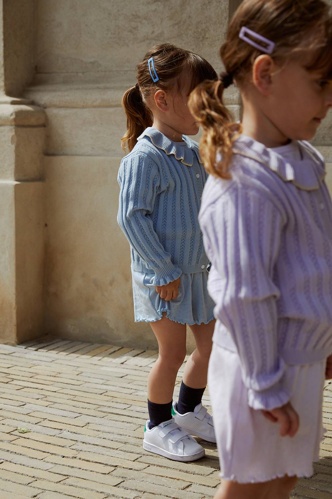 SUMMER POINTELLE SHORTS - DUSTY BLUE