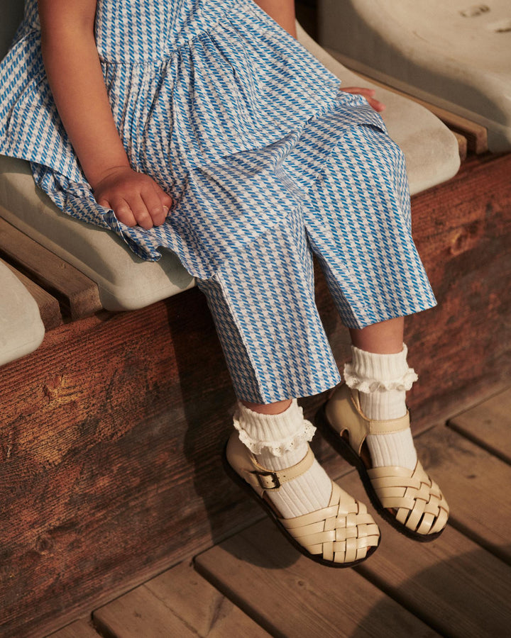 HOUNDSTOOTH PANTS - BLUE HOUNDSTOOTH MINI