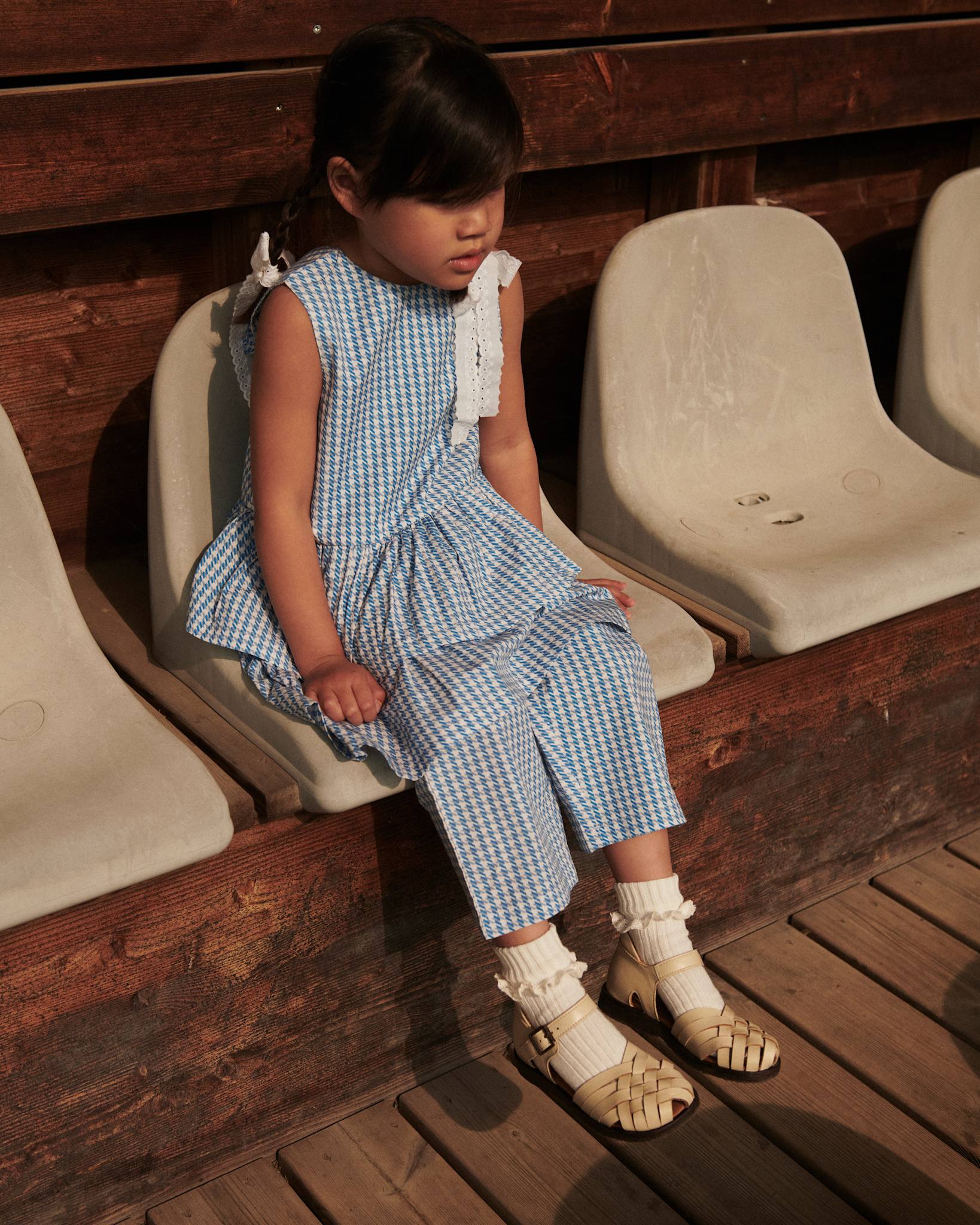 HOUNDSTOOTH PANTS - BLUE HOUNDSTOOTH MINI – COPENHAGEN COLORS COM